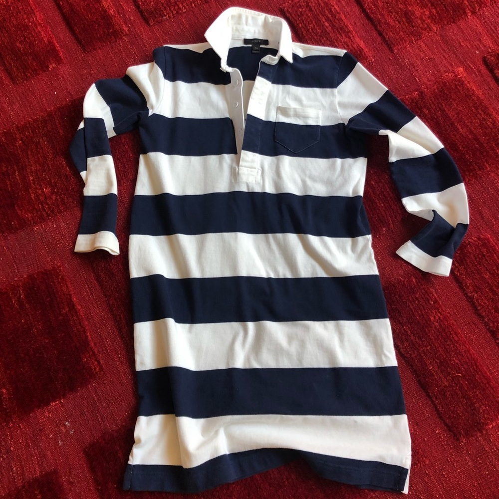 J. Crew women’s striped rugby dress NWT.
